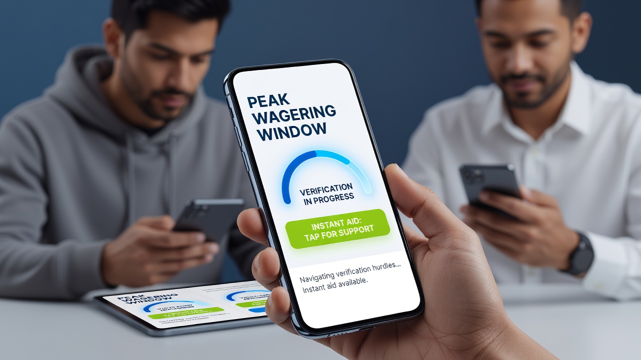 Customer support dashboard on a mobile betting app with live chat for equine racing and casino users