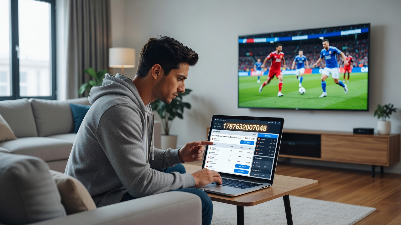 Close-up of a betting app dashboard displaying live odds updates and deposit options