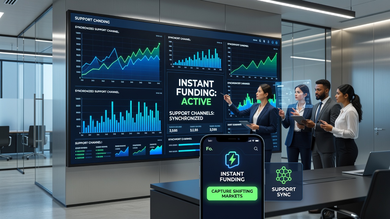 Support team dashboard displaying real-time funding status and customer queries for football and racing apps