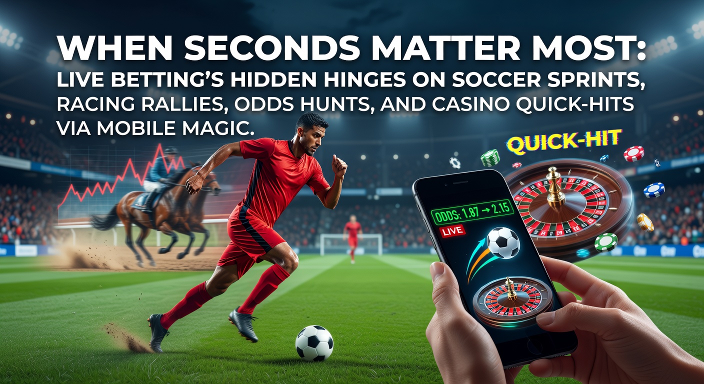 Mobile screen capturing a live soccer sprint bet with flashing odds during a high-speed counterattack
